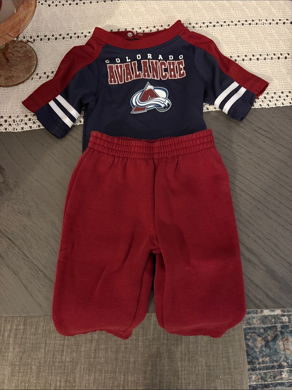 Colorado Avalanche Infant Outfit — Navy & Burgundy Two-Piece